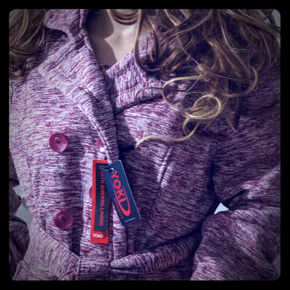 Women's Lg dress coat button up and belted NWT